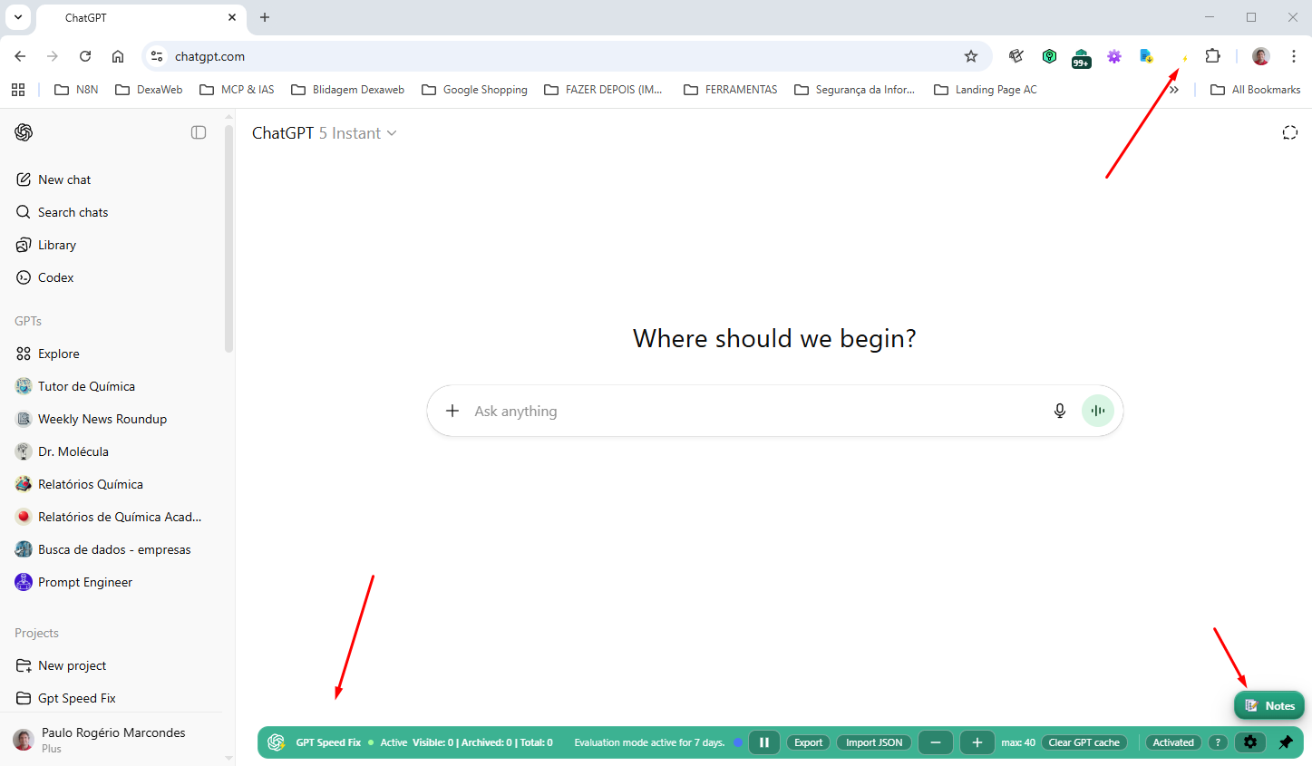 Ilustração manual GPT Speed Fix modo escuro
